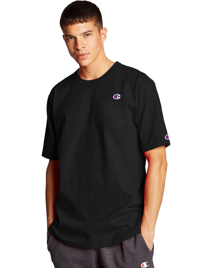 Champion Mens T-Shirt NZ - Heritage C Logo Black ( 9061-WMKNO )